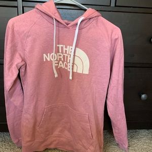 Pink north face hoodie